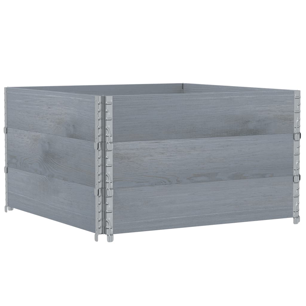 Vrtna sadilica siva 100x100 cm od masivne borovine