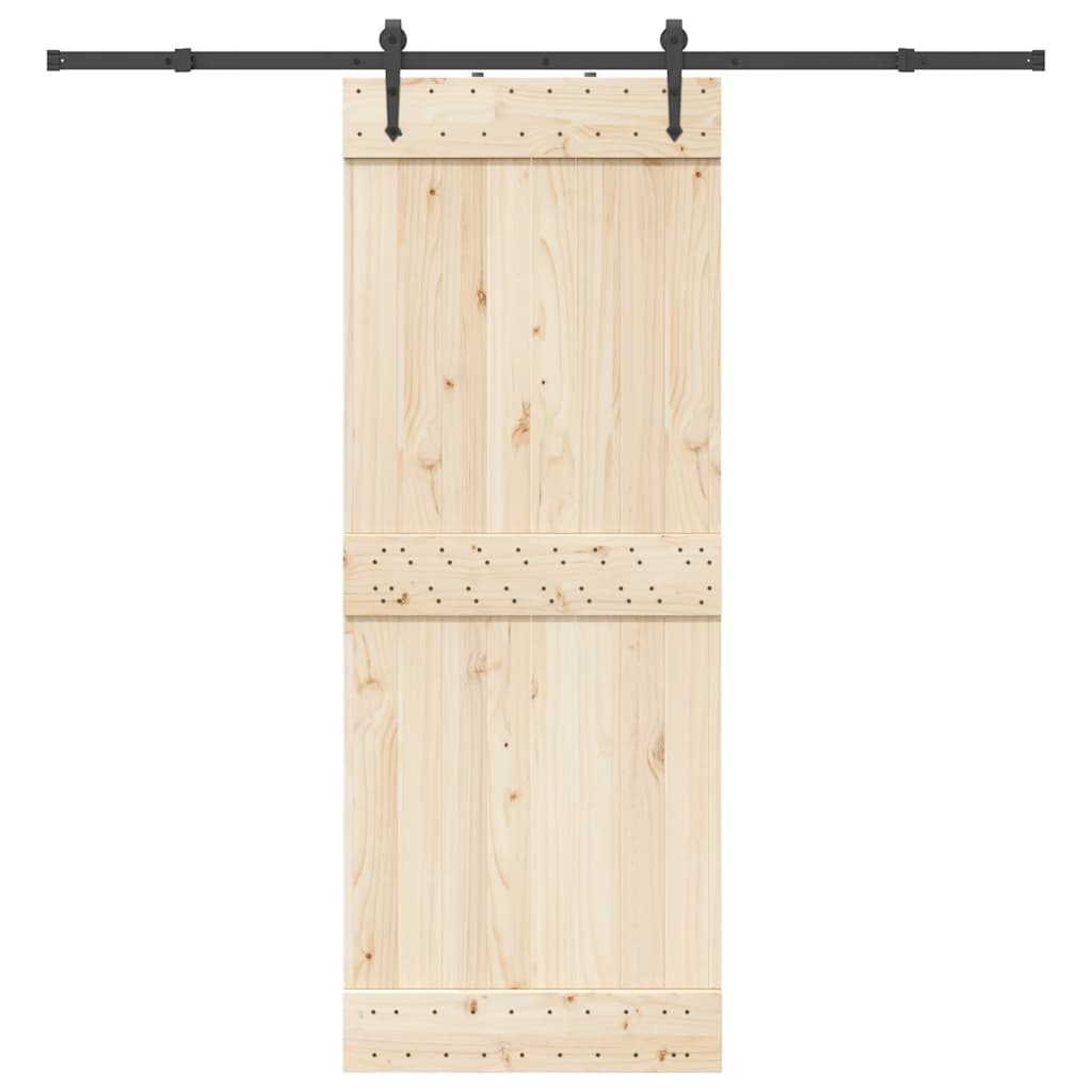 Pribor za klizna vrata 213,5 cm čelični crni