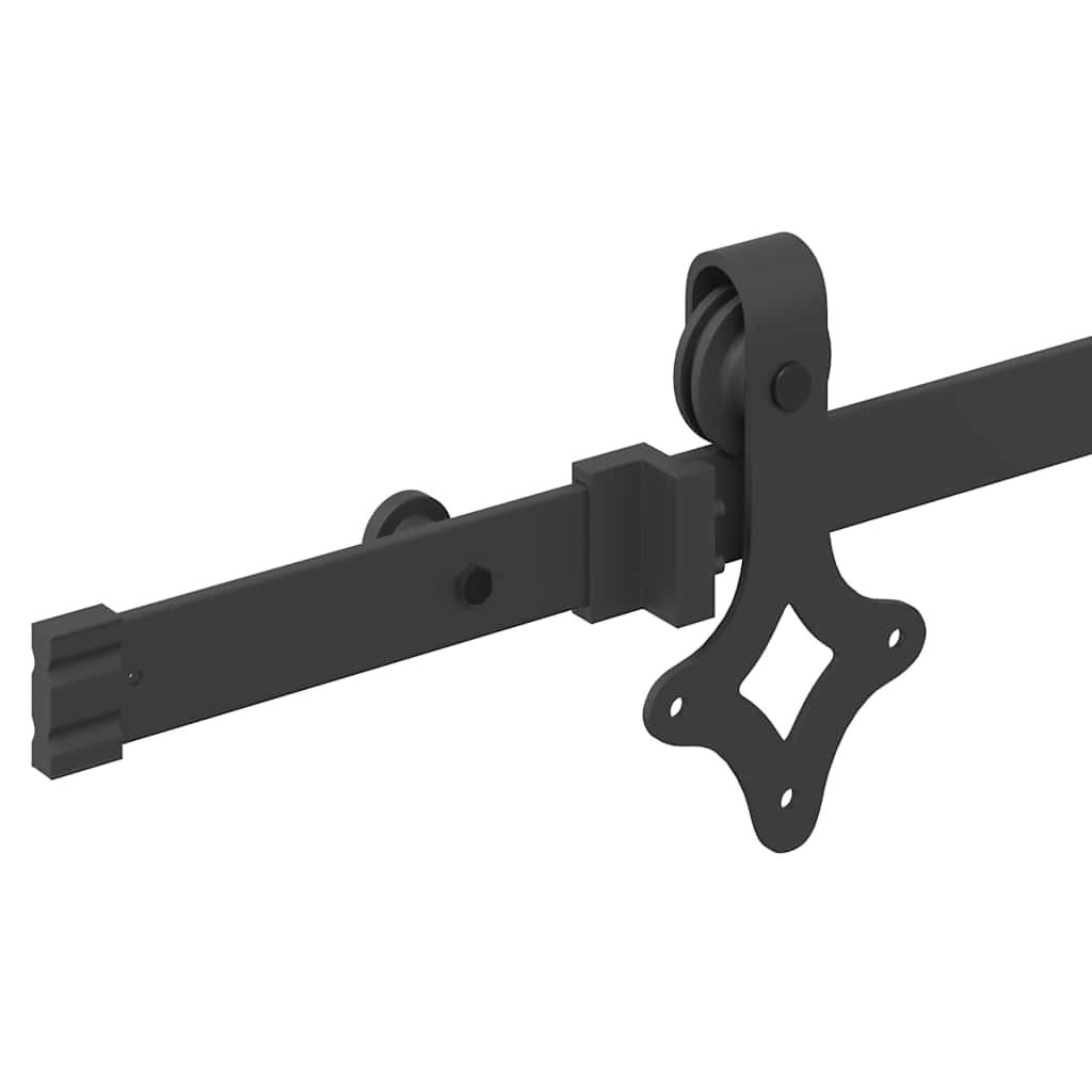 Pribor za klizna vrata 152,5 cm čelični crni