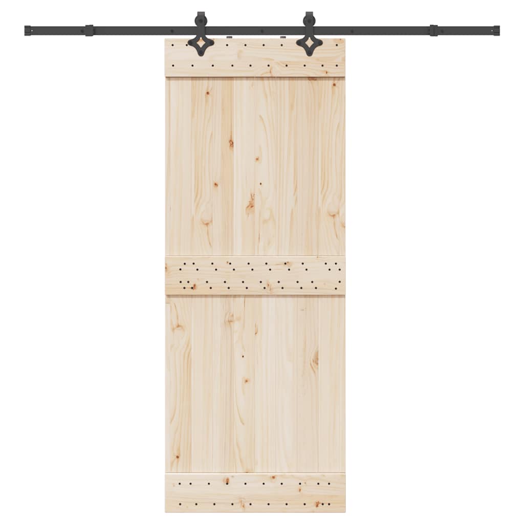 Pribor za klizna vrata 213,5 cm čelični crni