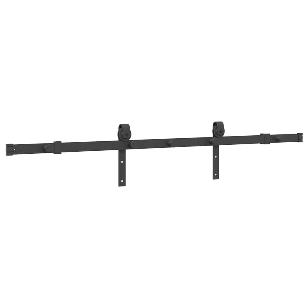 Pribor za klizna vrata 152,5 cm čelični crni