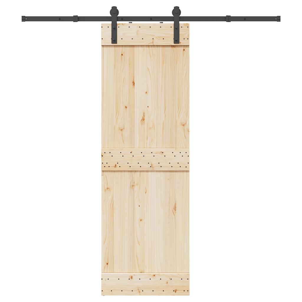 Pribor za klizna vrata 200 cm čelični crni