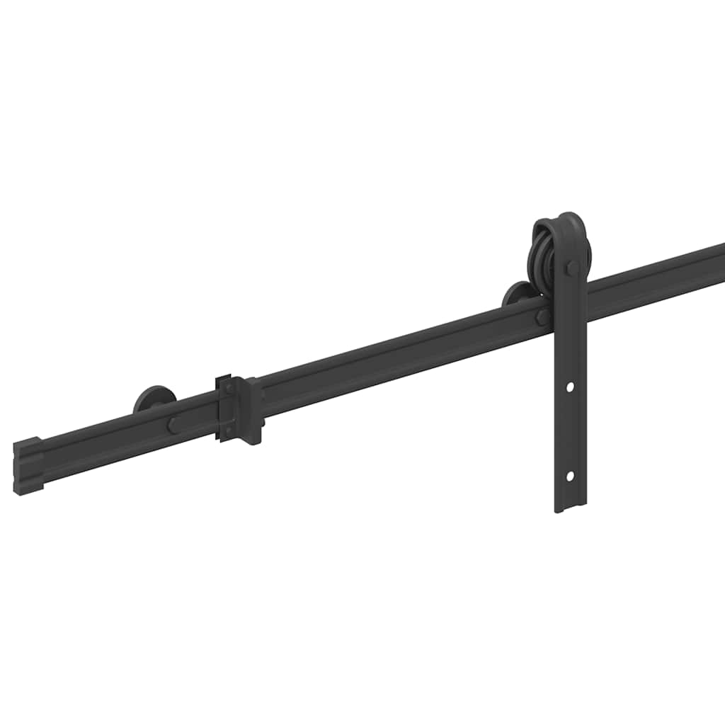 Pribor za klizna vrata 183 cm čelični crni
