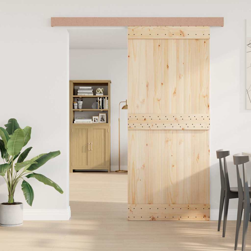 Pribor za klizna vrata 183 cm od aluminijske legure srebrna