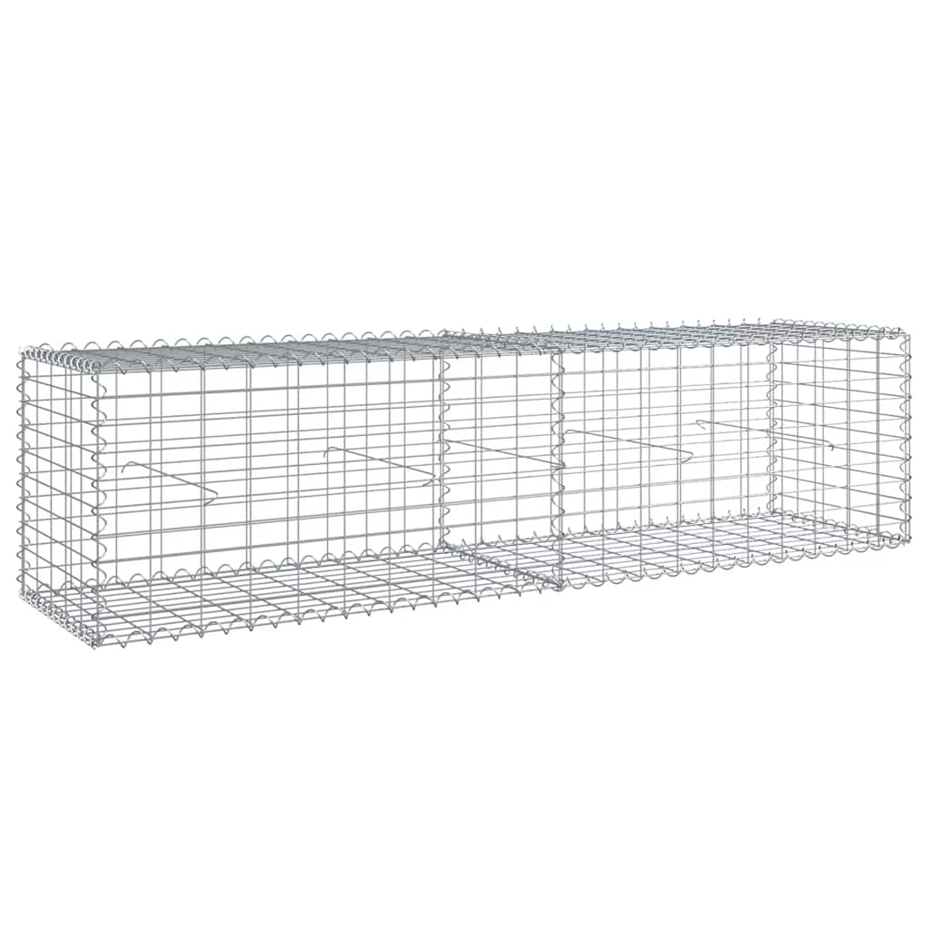 Gabionska košara s poklopcem 200x50x50 cm od pocinčanog željeza