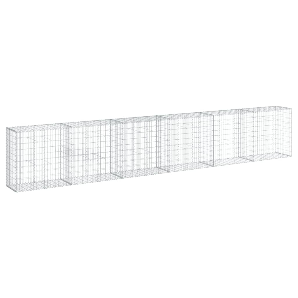 Gabionska košara s poklopcem 600x50x100 cm pocinčano željezo