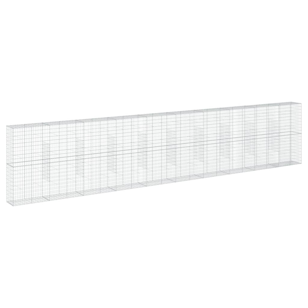 Gabionska košara s poklopcem 1000x50x200 cm pocinčano željezo
