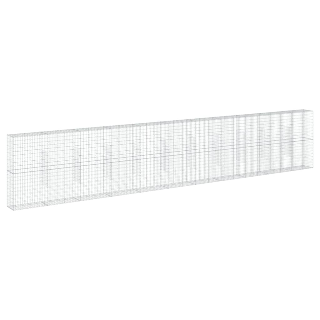 Gabionska košara s poklopcem 1100x50x200 cm pocinčano željezo