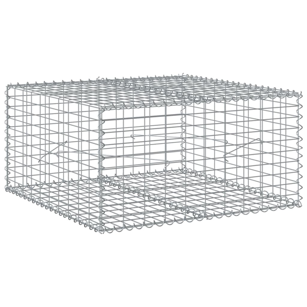Gabionska košara s poklopcem 100x100x50 cm pocinčano željezo