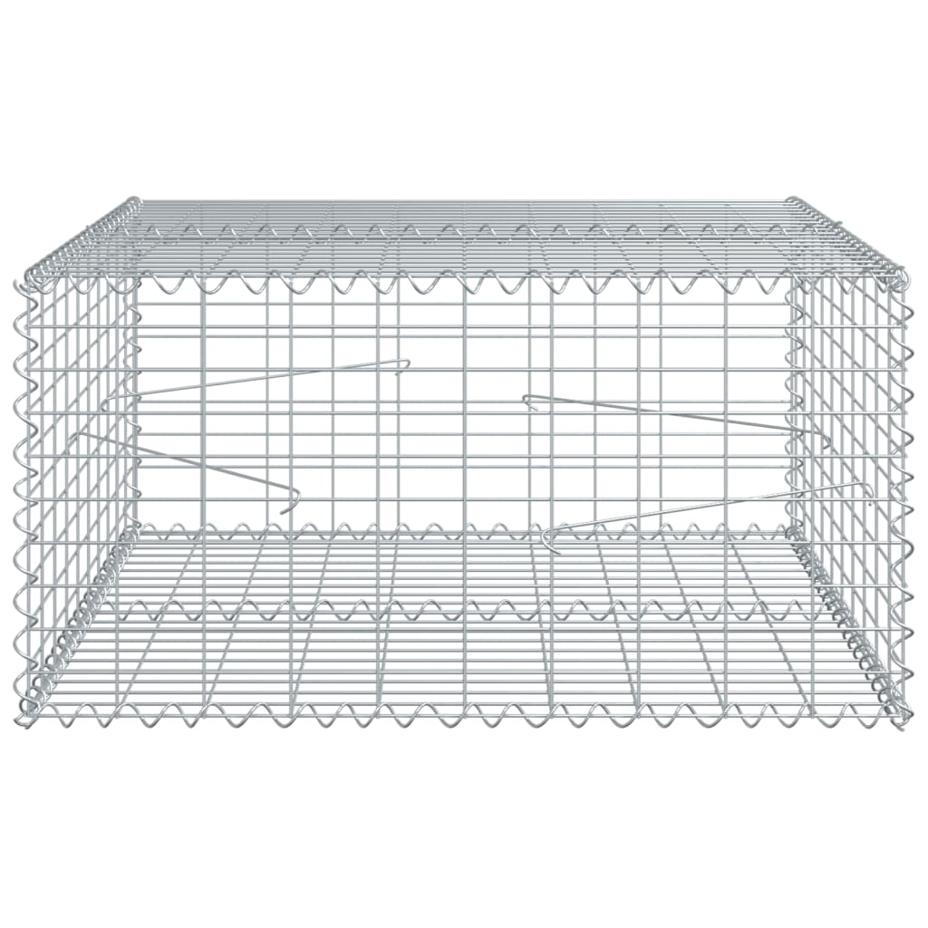 Gabionska košara s poklopcem 100x100x50 cm pocinčano željezo