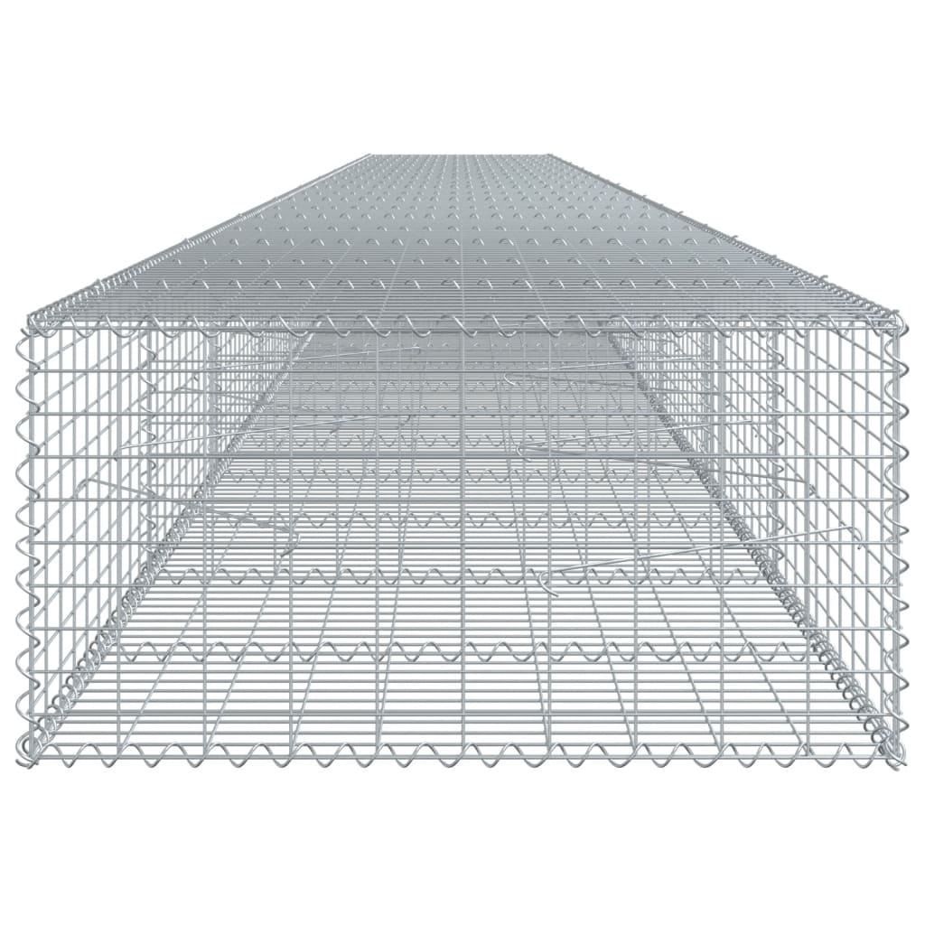 Gabionska košara s poklopcem 1000x100x50 cm pocinčano željezo