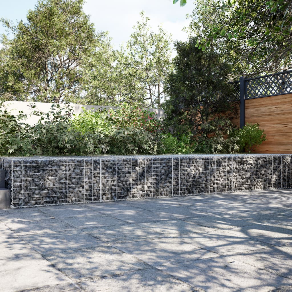 Gabionska košara s poklopcem 1100x100x50 cm pocinčano željezo