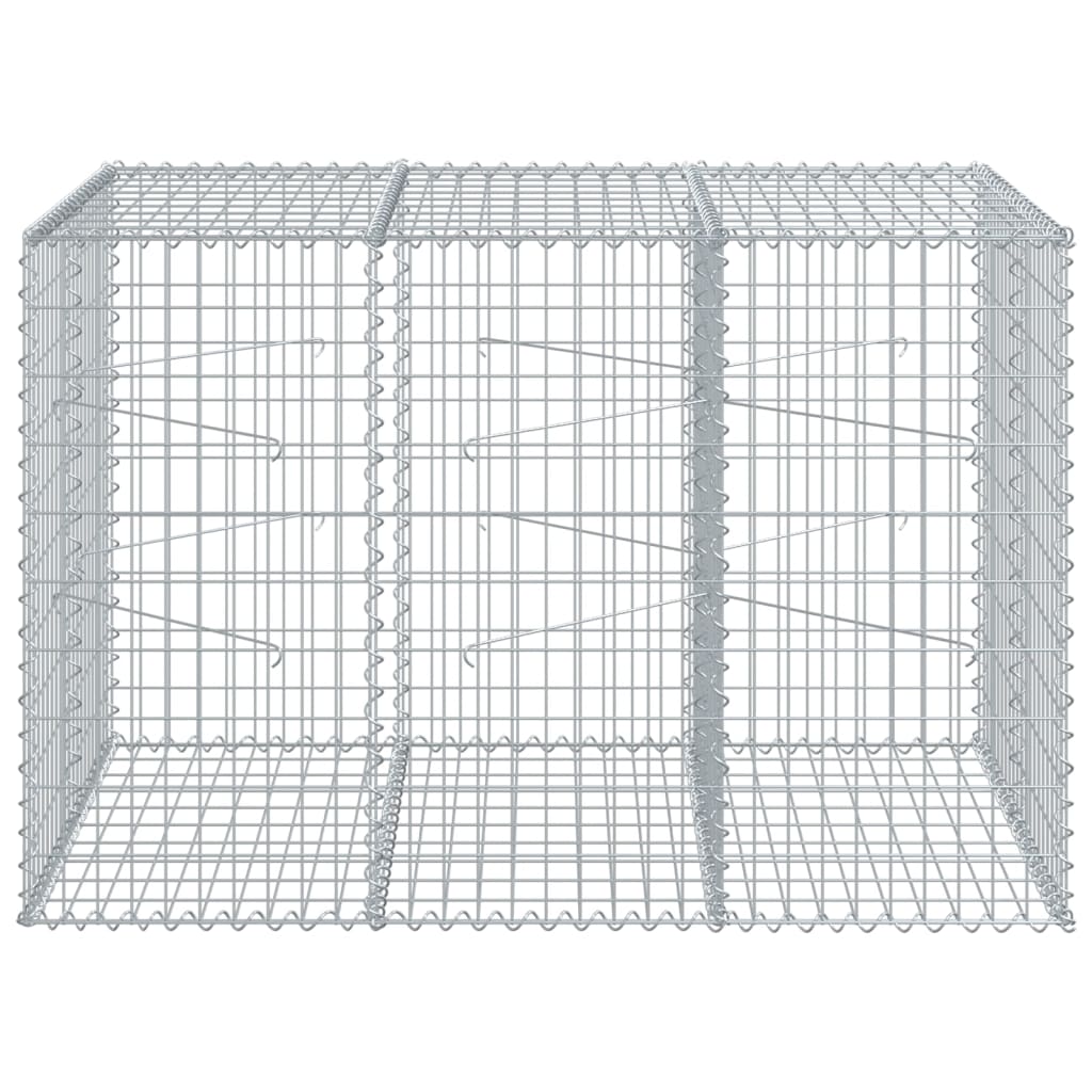 Gabionska košara s poklopcem 150x100x100 cm pocinčano željezo