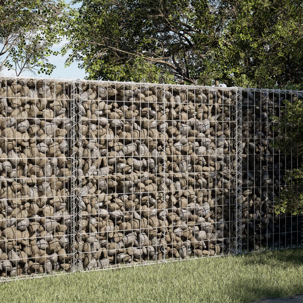 Gabionska košara s poklopcem 150x100x100 cm pocinčano željezo