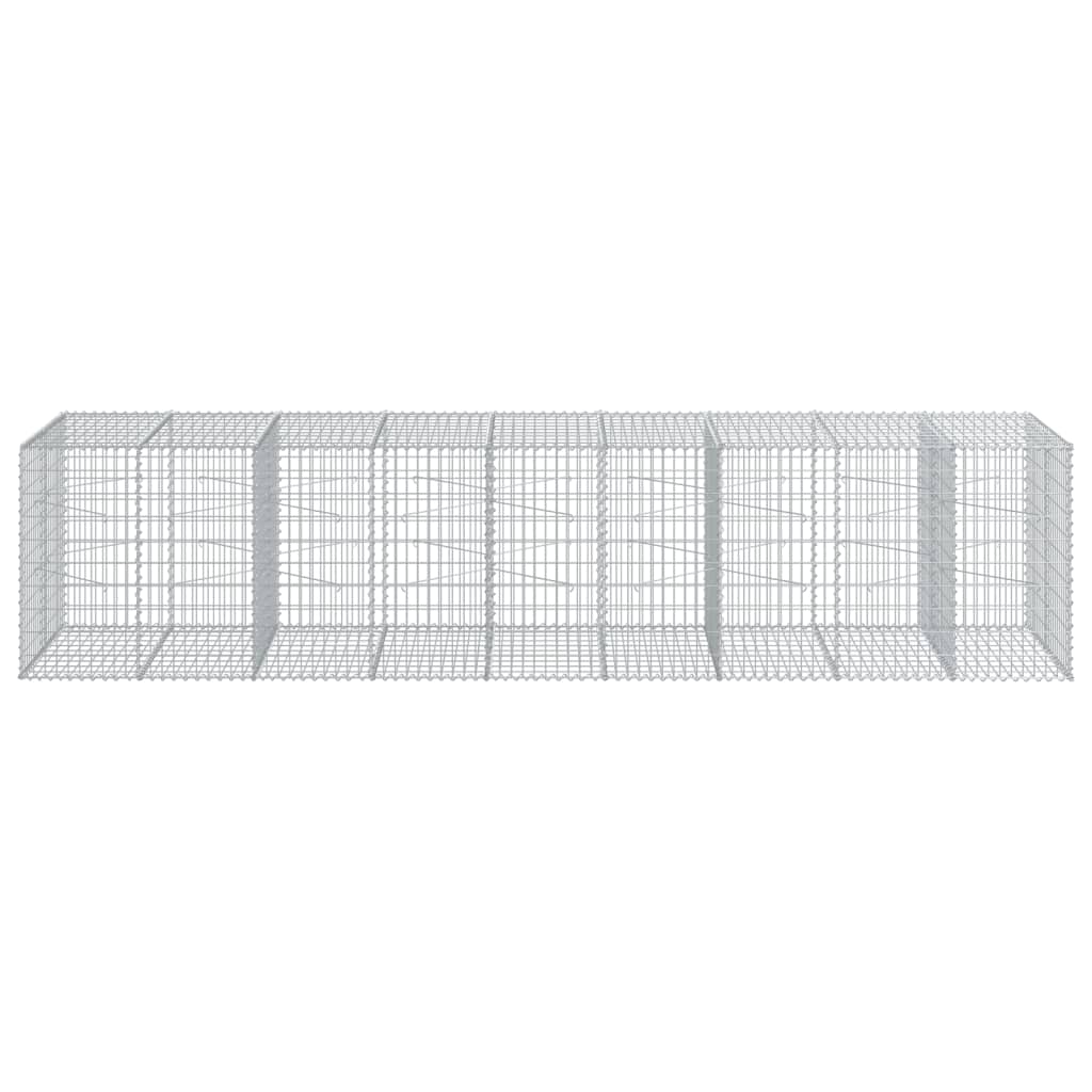 Gabionska košara s poklopcem 450x100x100 cm pocinčano željezo