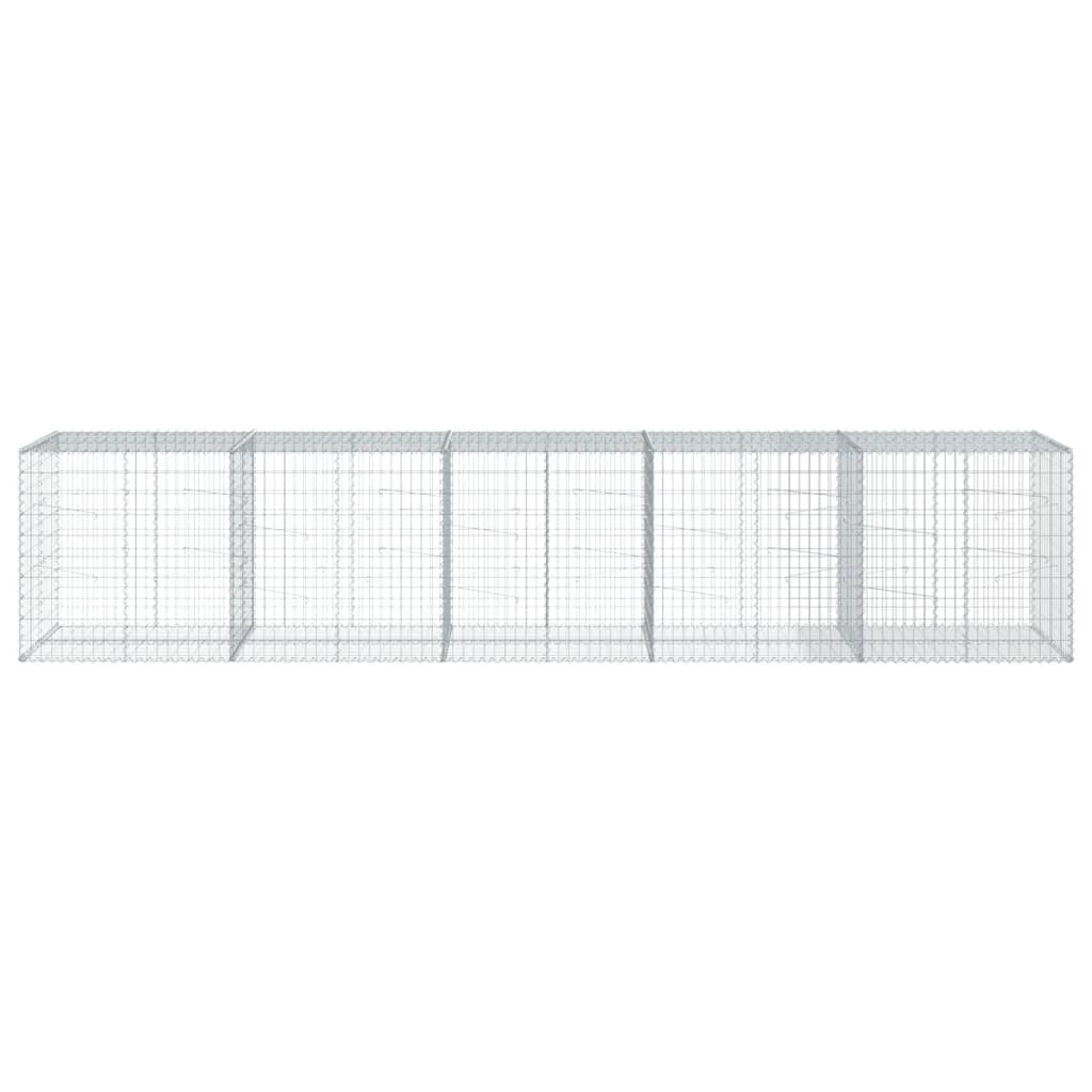 Gabionska košara s poklopcem 500x100x100 cm pocinčano željezo