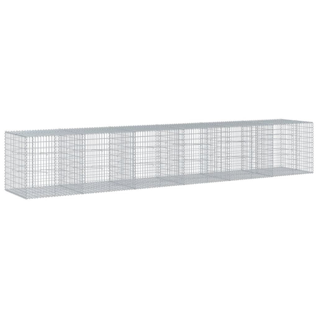 Gabionska košara s poklopcem 600x100x100 cm pocinčano željezo