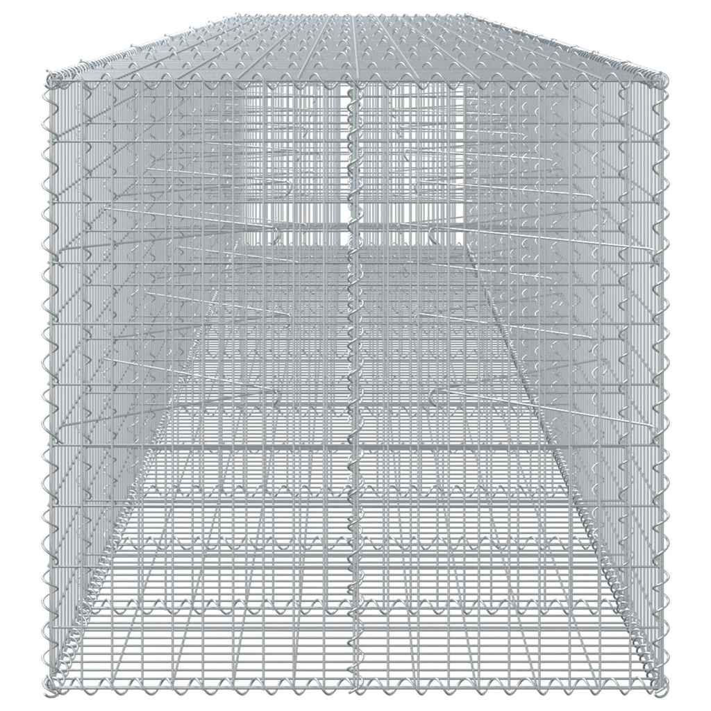 Gabionska košara s poklopcem 650x100x100 cm pocinčano željezo