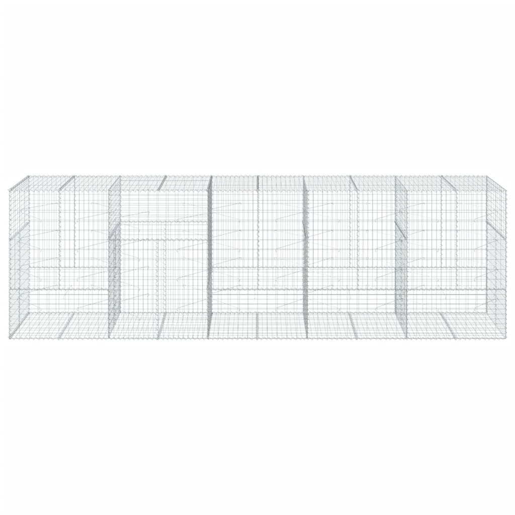 Gabionska košara s poklopcem 500x100x150 cm pocinčano željezo
