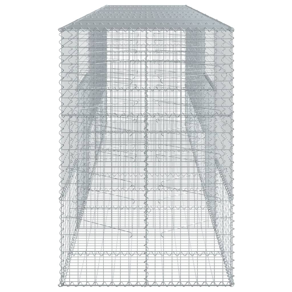 Gabionska košara s poklopcem 500x100x150 cm pocinčano željezo