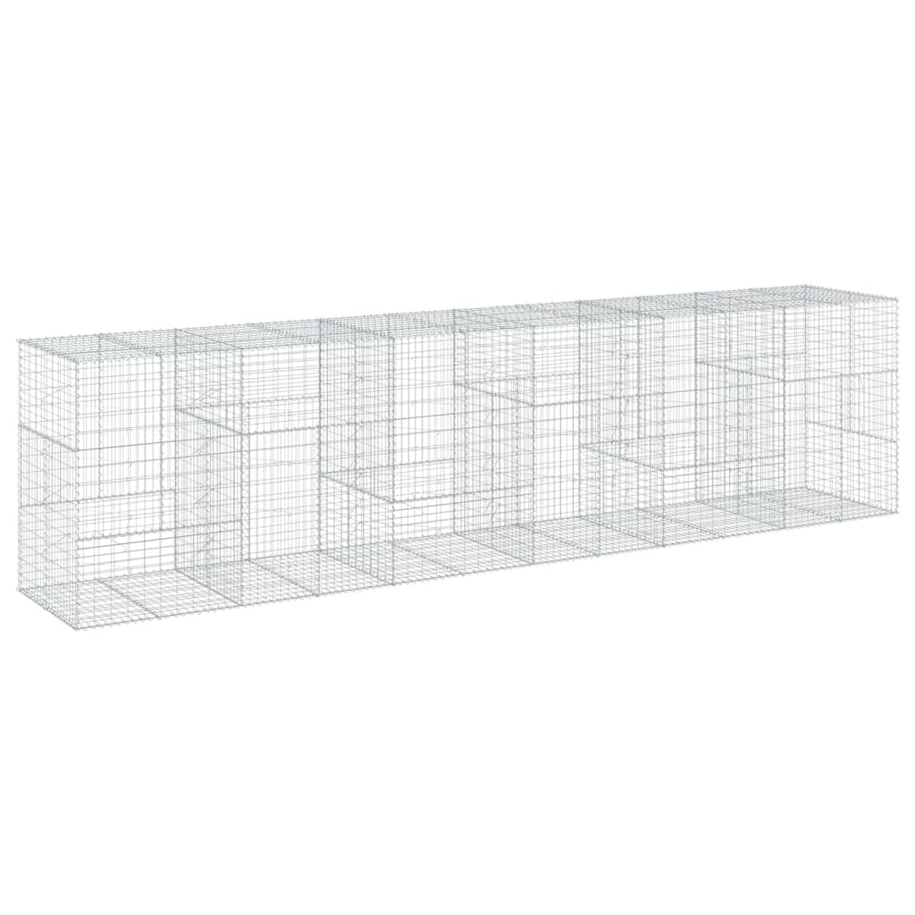 Gabionska košara s poklopcem 600x100x150 cm pocinčano željezo