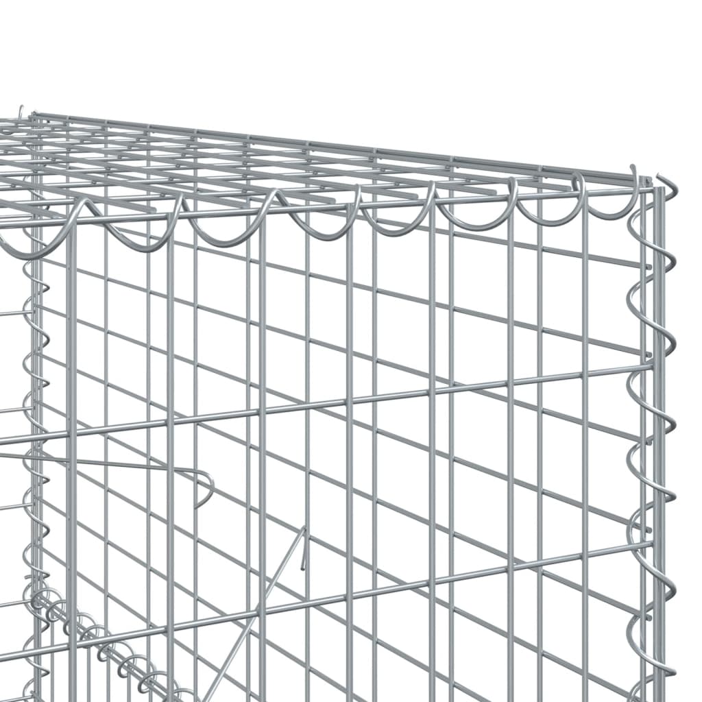 Gabionska košara s poklopcem 600x100x150 cm pocinčano željezo