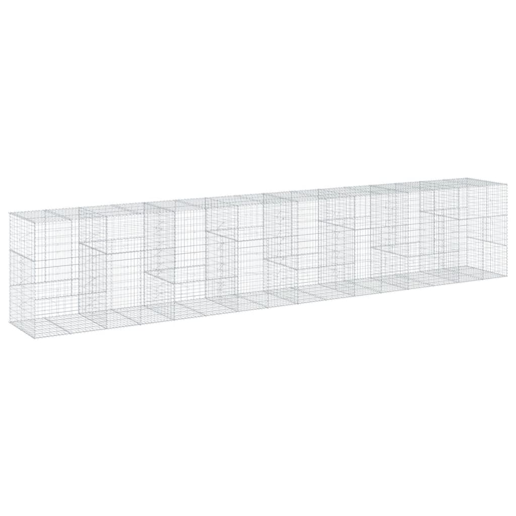 Gabionska košara s poklopcem 800x100x150 cm pocinčano željezo