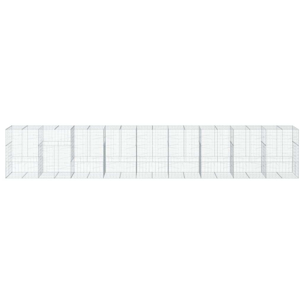 Gabionska košara s poklopcem 900x100x150 cm pocinčano željezo