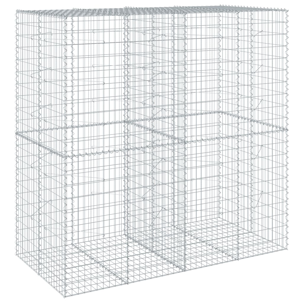 Gabionska košara s poklopcem 200x100x200 cm pocinčano željezo