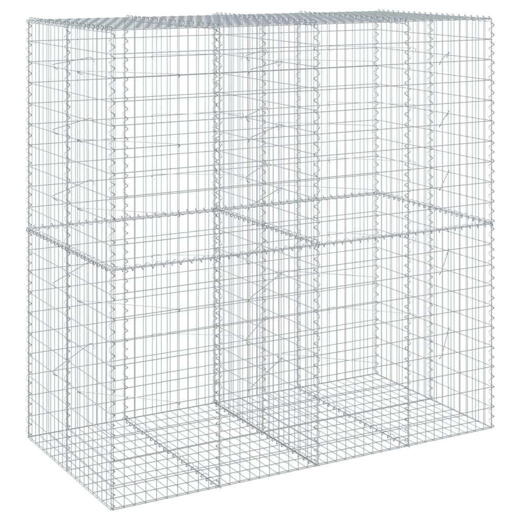 Gabionska košara s poklopcem 200x100x200 cm pocinčano željezo