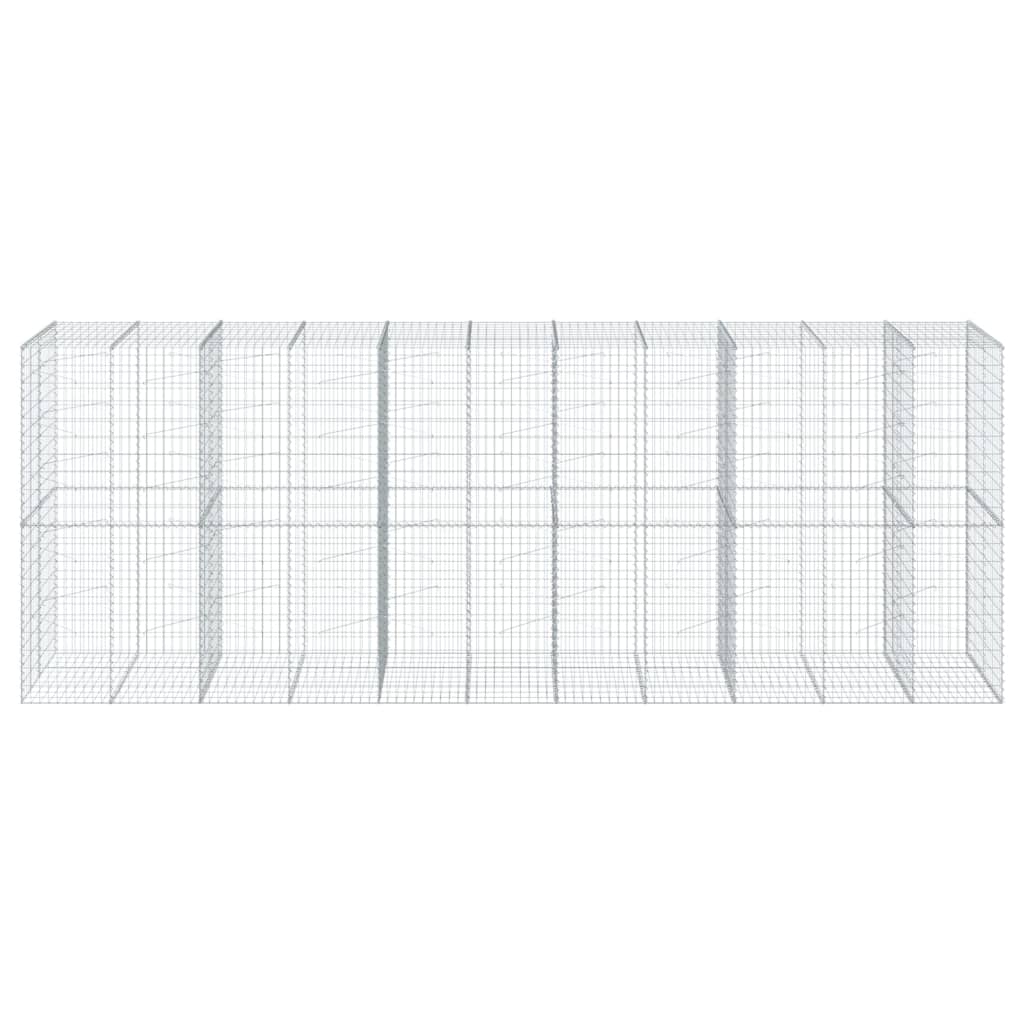 Gabionska košara s poklopcem 550x100x200 cm pocinčano željezo