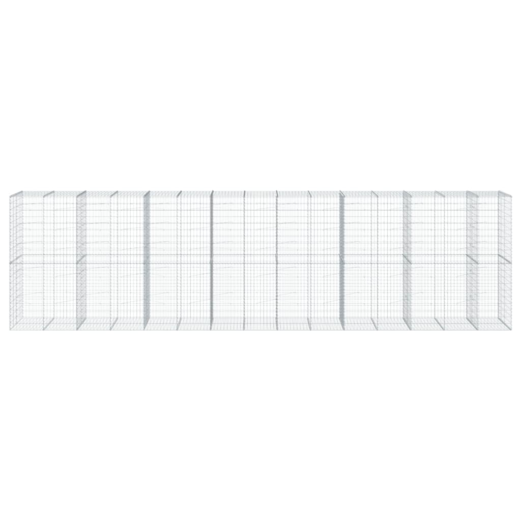 Gabionska košara s poklopcem 750x100x200 cm pocinčano željezo
