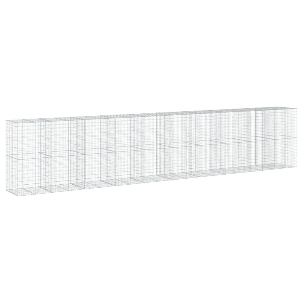 Gabionska košara s poklopcem 1000x100x200 cm pocinčano željezo