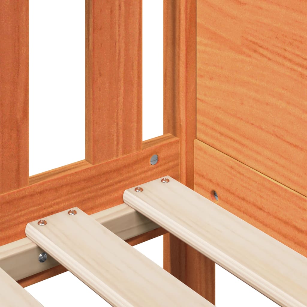 Okvir kreveta za dječju kućicu voštano smeđi 80x200 cm borovina