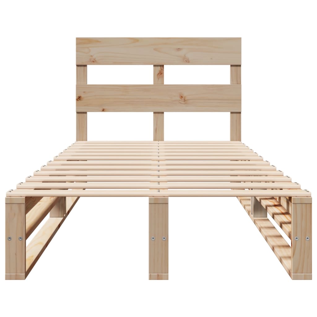 Okvir kreveta bez madraca 75 x 190 cm od masivne borovine