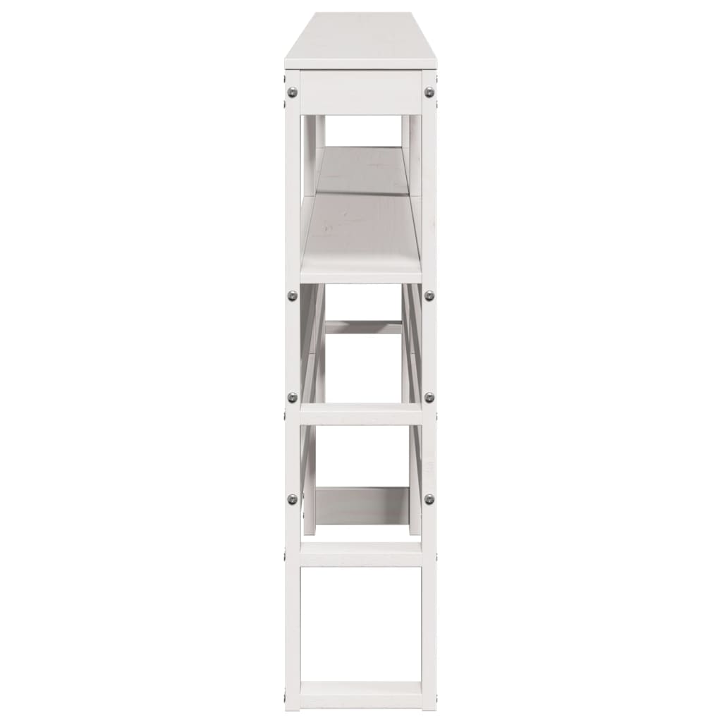 Uzglavlje s policama bijeli 180 cm od masive borovine
