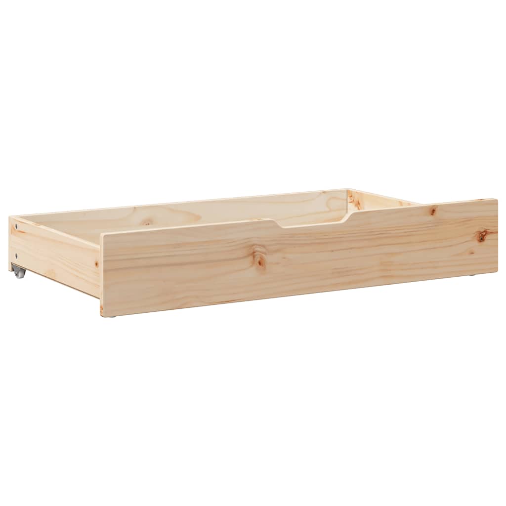 Ladice ispod kreveta s kotačima 2 kom 90x55x17 cm od borovine