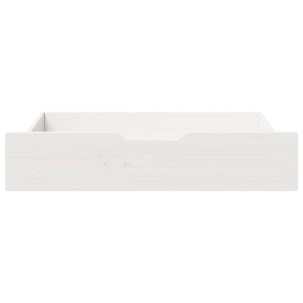 Ladice ispod kreveta 2 kom bijele 85x55x17 cm od borovine