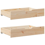 Ladice ispod kreveta s kotačima 2 kom 80x55x17 cm od borovine