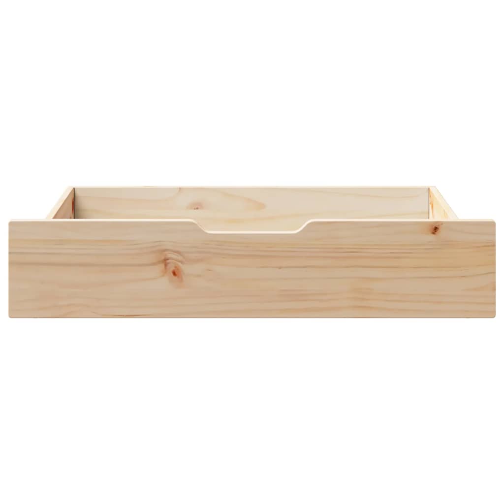 Ladice ispod kreveta s kotačima 2 kom 80x55x17 cm od borovine