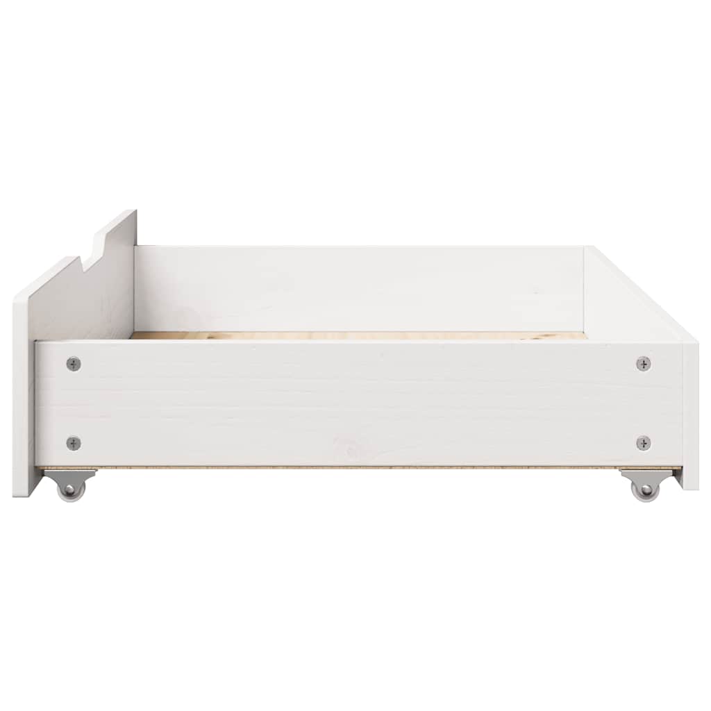 Ladice ispod kreveta 2 kom bijele 80x55x17 cm od borovine
