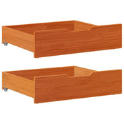 Ladice ispod kreveta 2 kom voštano smeđe 75x55x17cm od borovine