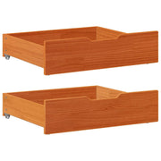 Ladice ispod kreveta 2 kom voštano smeđe 65x55x17cm od borovine