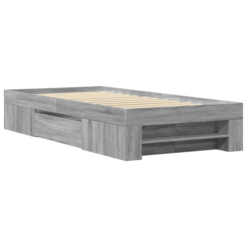 Okvir za krevet boja hrasta 100x200 cm od konstruiranog drva