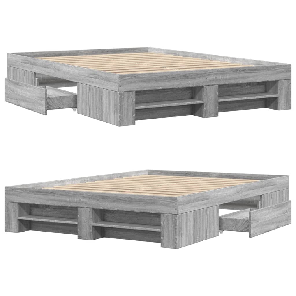 Okvir za krevet boja hrasta 120x190 cm od konstruiranog drva