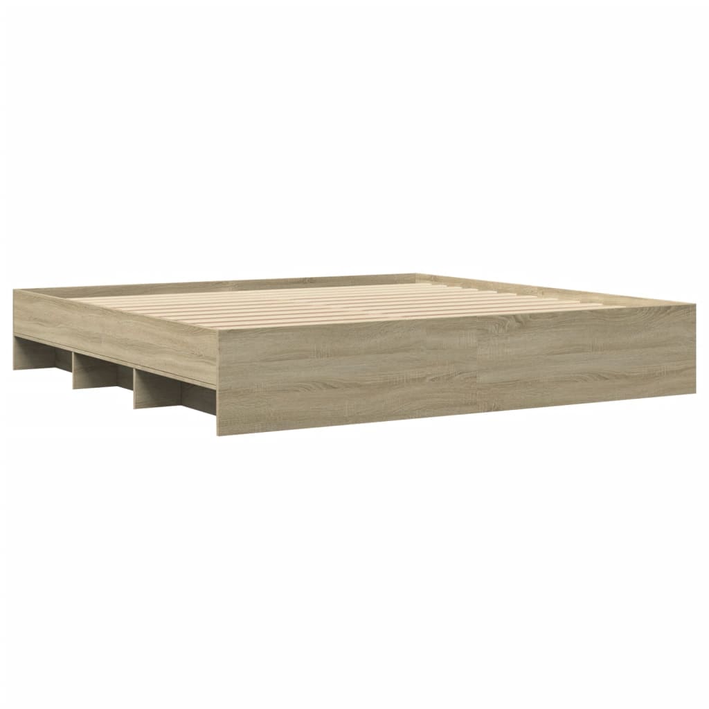 Okvir kreveta bez madraca 200x200 cm od konstruiranog drva