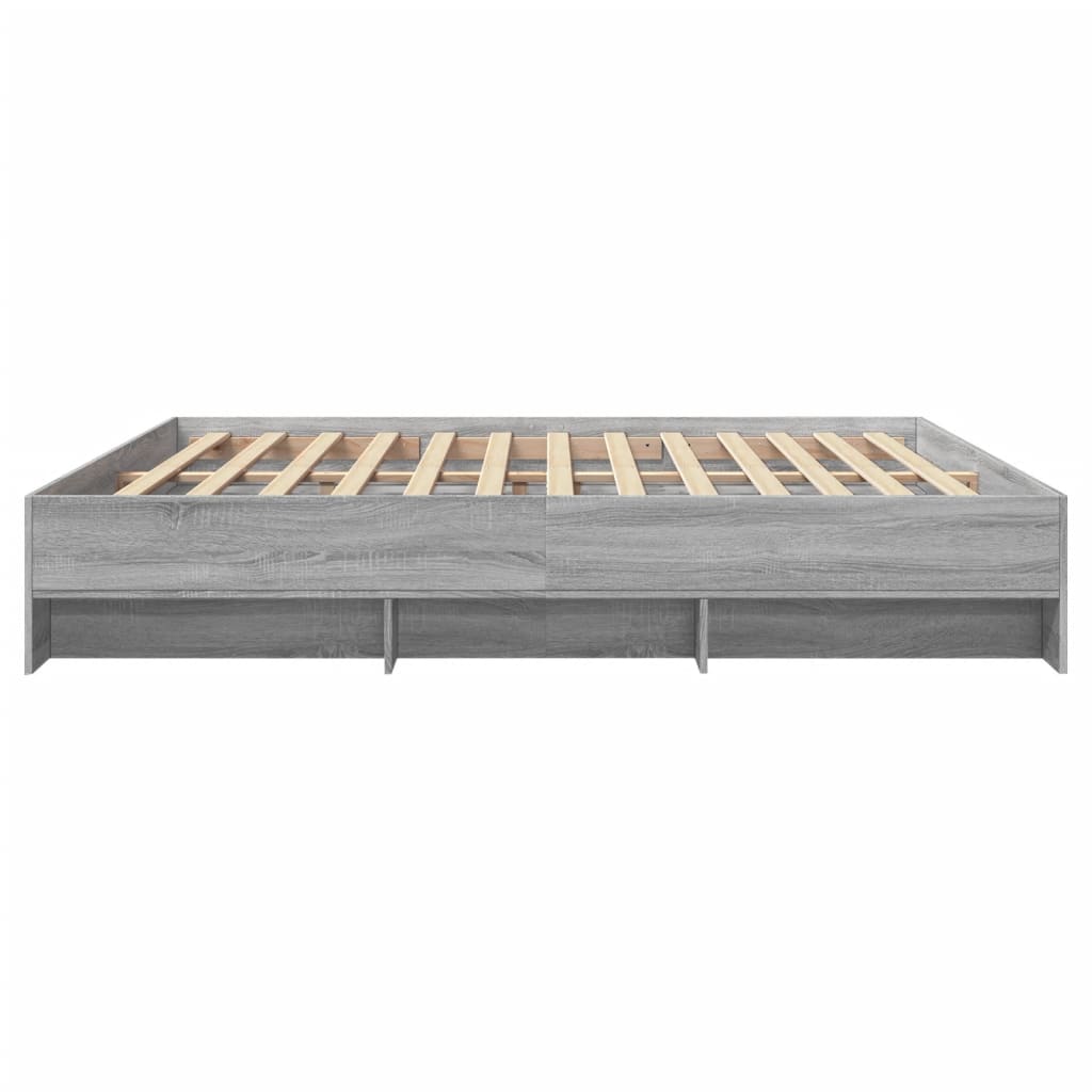 Okvir za krevet boja hrasta 200x200 cm od konstruiranog drva