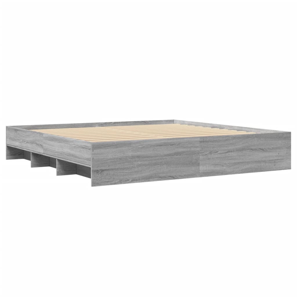 Okvir za krevet boja hrasta 200x200 cm od konstruiranog drva
