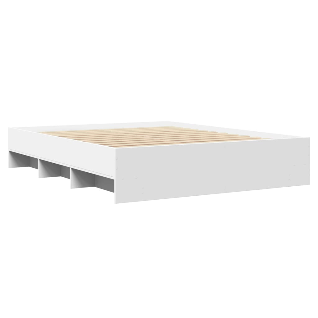 Okvir za krevet bijeli 150x200 cm konstruirano drvo