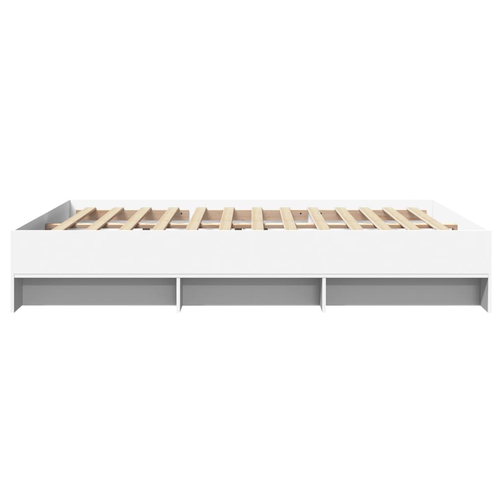 Okvir za krevet bijeli 150x200 cm konstruirano drvo